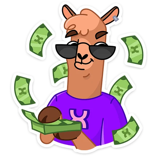 🤑 Стикер «Альпака Халви» для Telegram