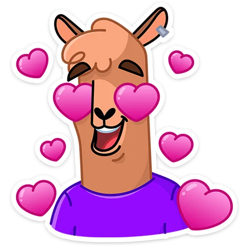 😍 Стикер «Альпака Халви» для Telegram