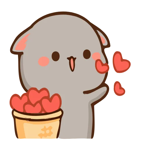 ❤️ Стикер «Cute cat» для Telegram