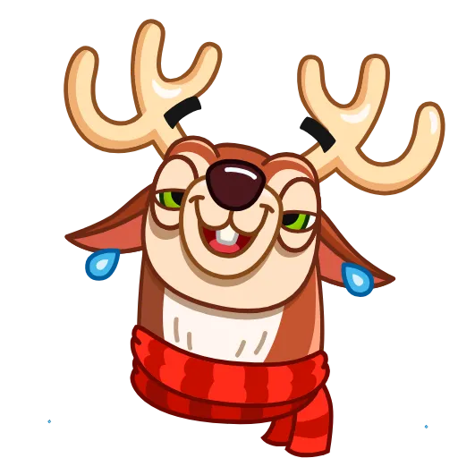 Стикерпак Happy New Deer для Telegram — скачать