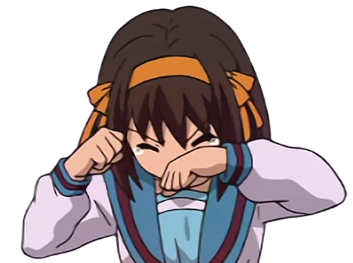😭 Стикер «Haruhi Suzumiya» для Telegram