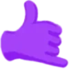 🤙 Эмодзи «‍ Йога - фиолетовые эмодзи и иконки» для Telegram