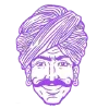👳‍♀️ Эмодзи «‍ Йога - фиолетовые эмодзи и иконки» для Telegram