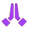 🙏 Эмодзи «‍ Йога - фиолетовые эмодзи и иконки» для Telegram