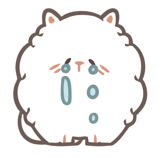 😭 Эмодзи «Fluffy Cats» для Telegram