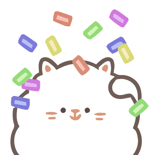 🥳 Эмодзи «Fluffy Cats» для Telegram