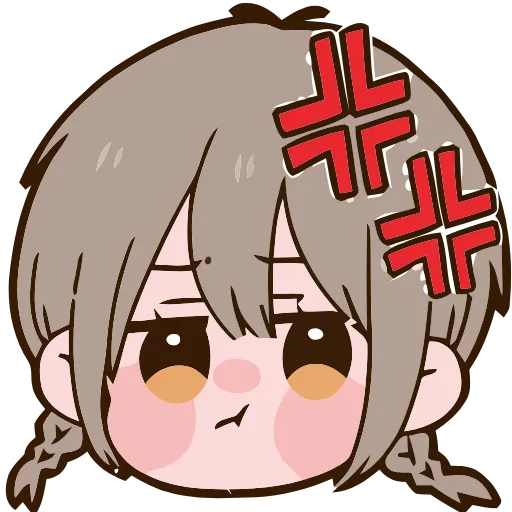 🤬 Эмодзи «Cute girl» для Telegram