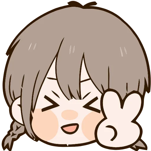 ✌ Эмодзи «Cute girl» для Telegram
