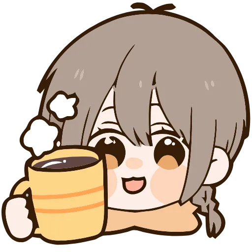 ☕️ Эмодзи «Cute girl» для Telegram