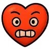 😬 Эмодзи «😍 Набор эмоджи с эмоциями сердечка» для Telegram