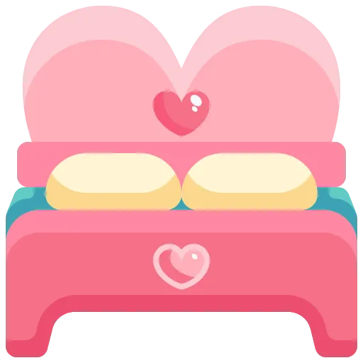 🛌 Эмодзи «Розовые буквы, сердечки, иконки» для Telegram