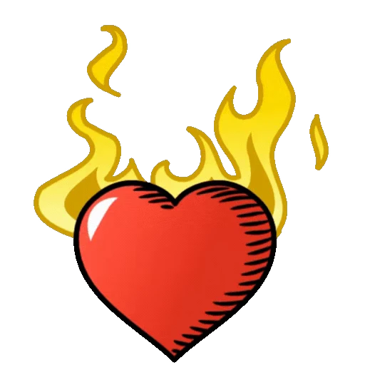 ❤️‍🔥 Стикер «Сердечки» для Telegram