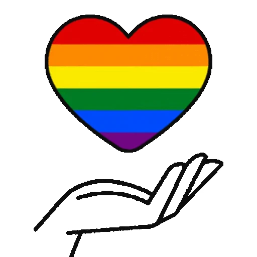 🌈 Стикер «Сердечки» для Telegram