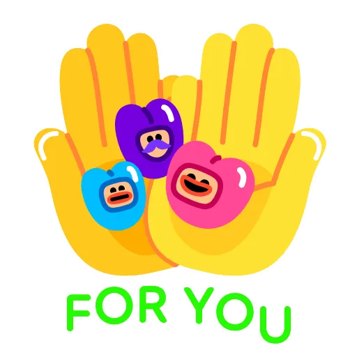 🤲 Стикер «Hearty Hearts» для Telegram