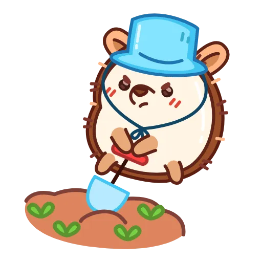 🪖 Стикер «Ёжик» для Telegram