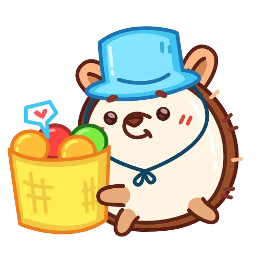 🎁 Стикер «Ёжик» для Telegram