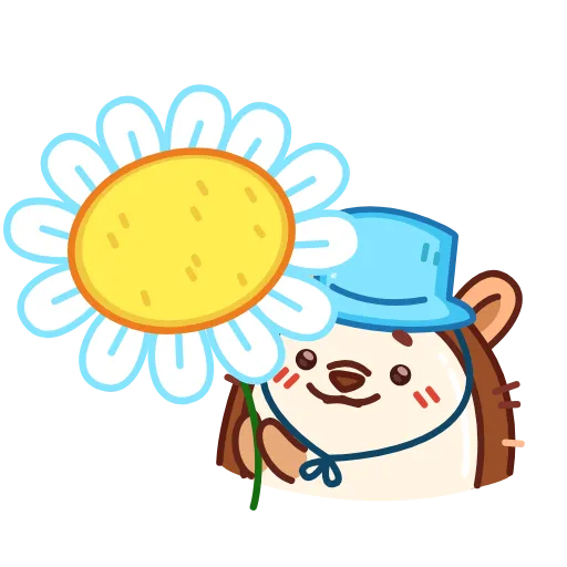 🌼 Стикер «Ёжик» для Telegram