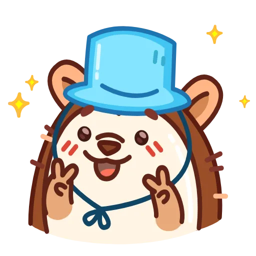 🤩 Стикер «Ёжик» для Telegram