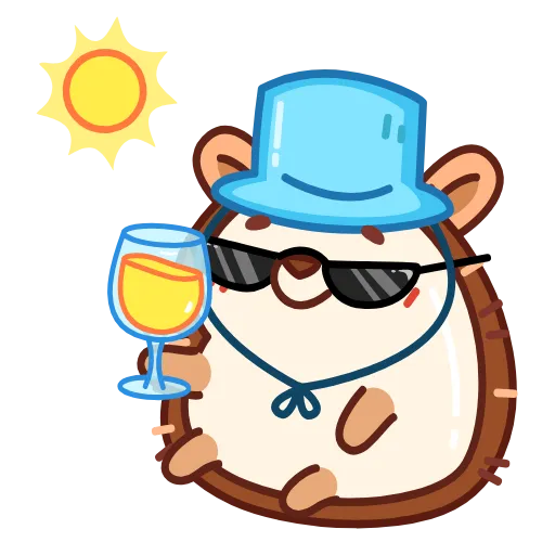 🥂 Стикер «Ёжик» для Telegram