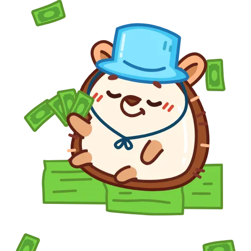 🤑 Стикер «Ёжик» для Telegram