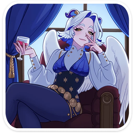 👸 Стикер «Гелия без надписей» для Telegram