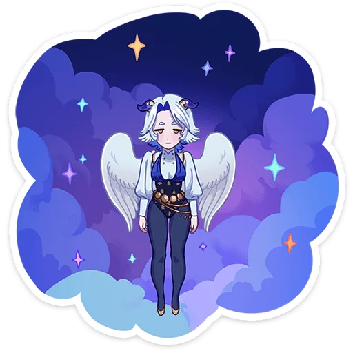 🌌 Стикер «Гелия без надписей» для Telegram