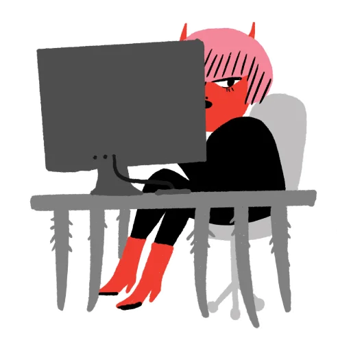 👀 Стикер «hell_office» для Telegram