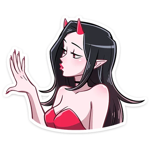 💅 Стикер «Адская парочка без надписей» для Telegram