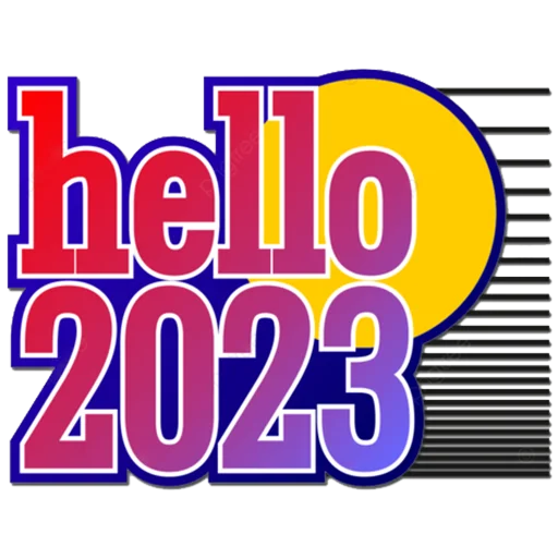 👋 Стикер «Hello 2023» для Telegram