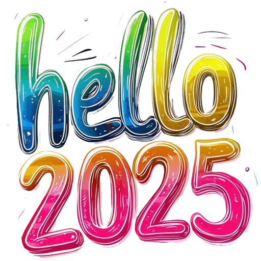 👋 Стикер «Hello 2025» для Telegram