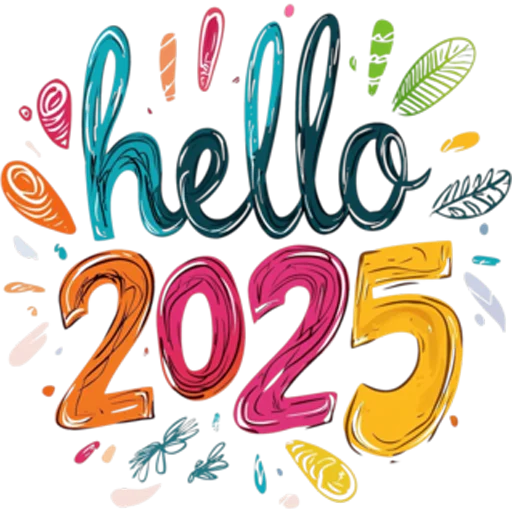 👋 Стикер «Hello 2025» для Telegram