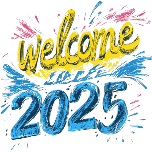 👋 Стикер «Hello 2025» для Telegram