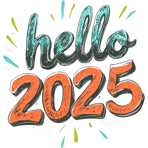 👋 Стикер «Hello 2025» для Telegram