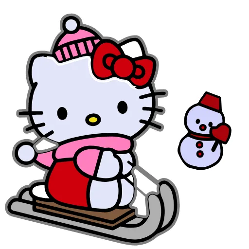 😊 Стикер «Kitty Xmas» для Telegram