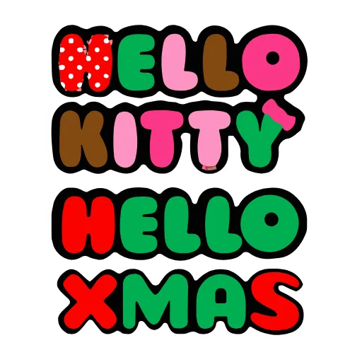 Стикерпак Kitty Xmas для Telegram — скачать