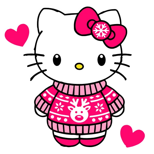 ❤️ Стикер «Kitty Xmas» для Telegram