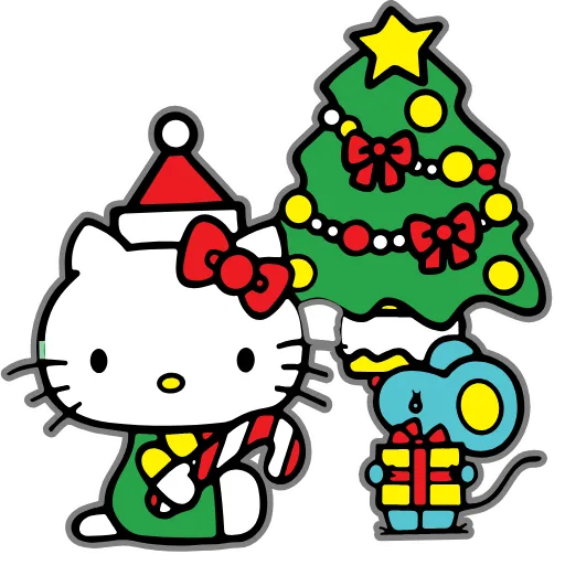 😁 Стикер «Kitty Xmas» для Telegram