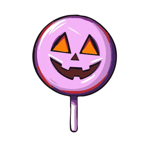 🤓 Эмодзи «halloween - фиолетовые буквы» для Telegram