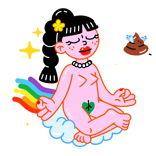 🧘‍♀️ Стикер «Hi, Eva» для Telegram