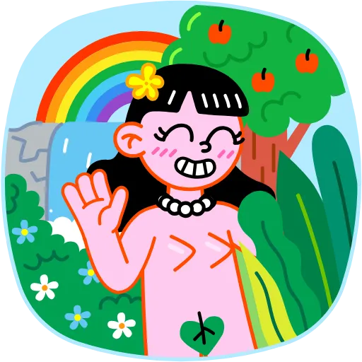 👋 Стикер «Hi, Eva» для Telegram
