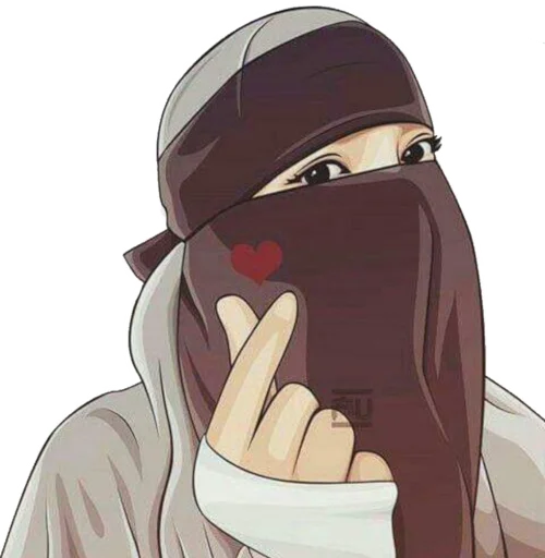 ❤️ Стикер «hijab-tyan» для Telegram