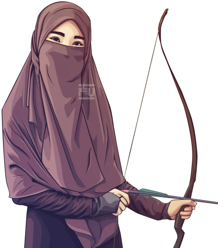 🏹 Стикер «hijab-tyan» для Telegram