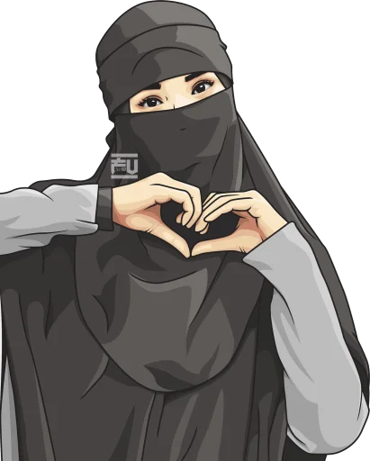 😍 Стикер «hijab-tyan» для Telegram
