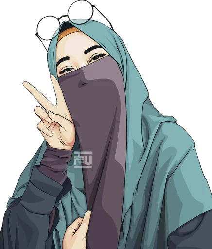🧕 Стикер «hijab-tyan» для Telegram