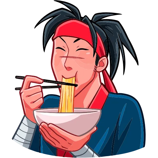 🍝 Эмодзи «Самурай Хиро» для Telegram