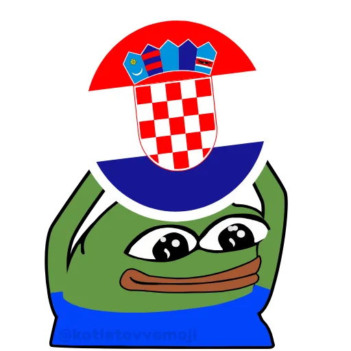 🇭🇷 Стикер «Holding Pepe» для Telegram