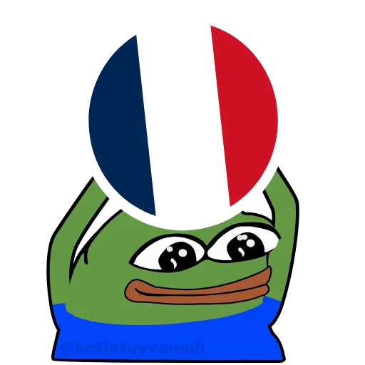 🇫🇷 Стикер «Holding Pepe» для Telegram
