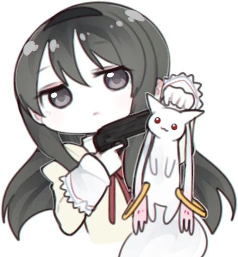 Стикерпак Homura Akemi для Telegram — скачать
