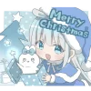 🎄 Эмодзи «Худи тян серебряная» для Telegram