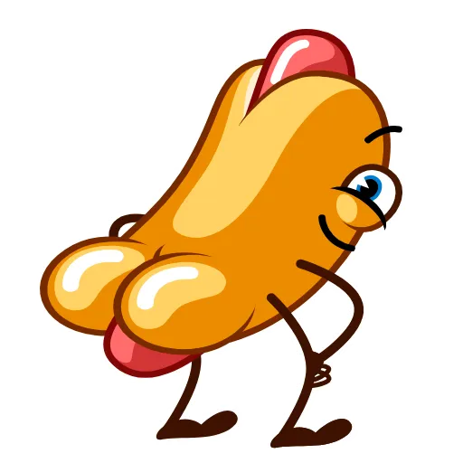 🍑 Стикер «Juicy Hot Dog» для Telegram